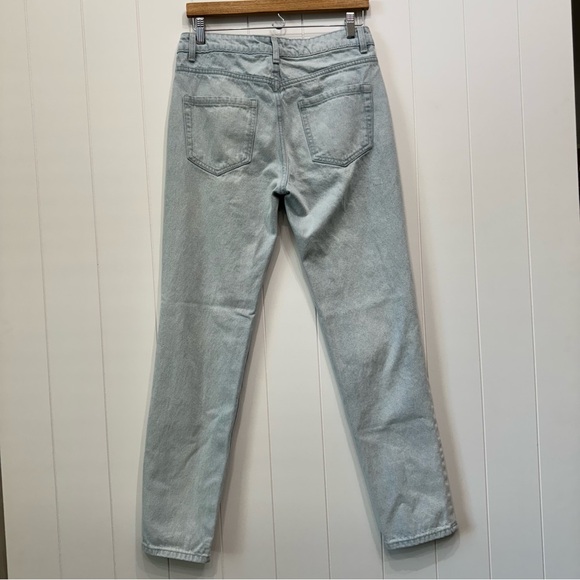 LIONESS Women's Naomi Boyfriend Jeans Light High Rise Distressed Size Large US 8 - Picture 6 of 16